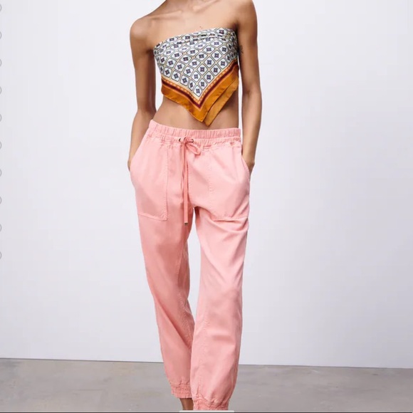 Zara Pants - NWT ZARA Pink Weekend Jogger Trouser (L)